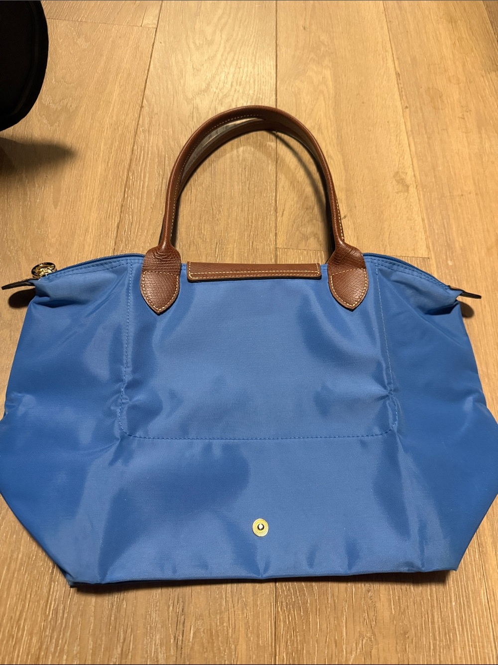Longchamp Le pliage medium cobalt blue long straps tote shoulder - Picture 2 of 12
